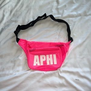 Pink Alpha Phi fanny pack